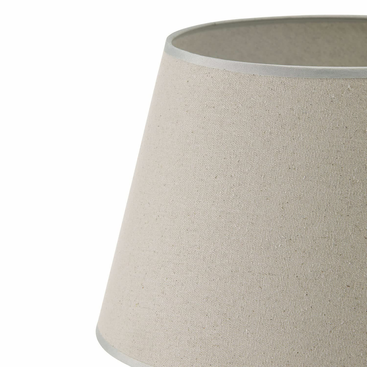 Loberon Tischlampe Cleveland - antikweiÃŸ | Kunstvoll Gearbeiteter Fuß - im Antik-Look - Zeitloses Design - Tischleuchte - Wohn-Accessoire - Keramik - Leinen