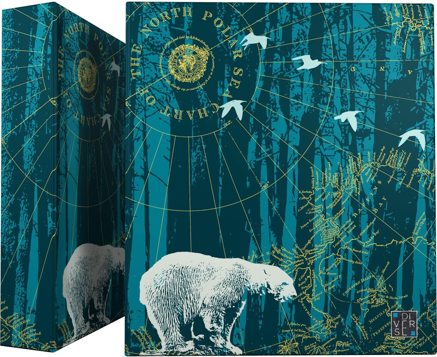 Grafoplás 88172650. 4 Ring Binder, A4, Mixed Rings 40 mm, Matt Plasticized Diverse Collection, North Polar