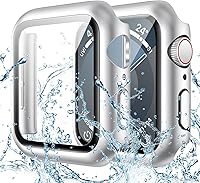 Vista 17 de Goton - Funda impermeable para Apple Watch 38 mm Series 3 2 1, protector de pantalla de vidrio templado, protección completa de policarbonato duro