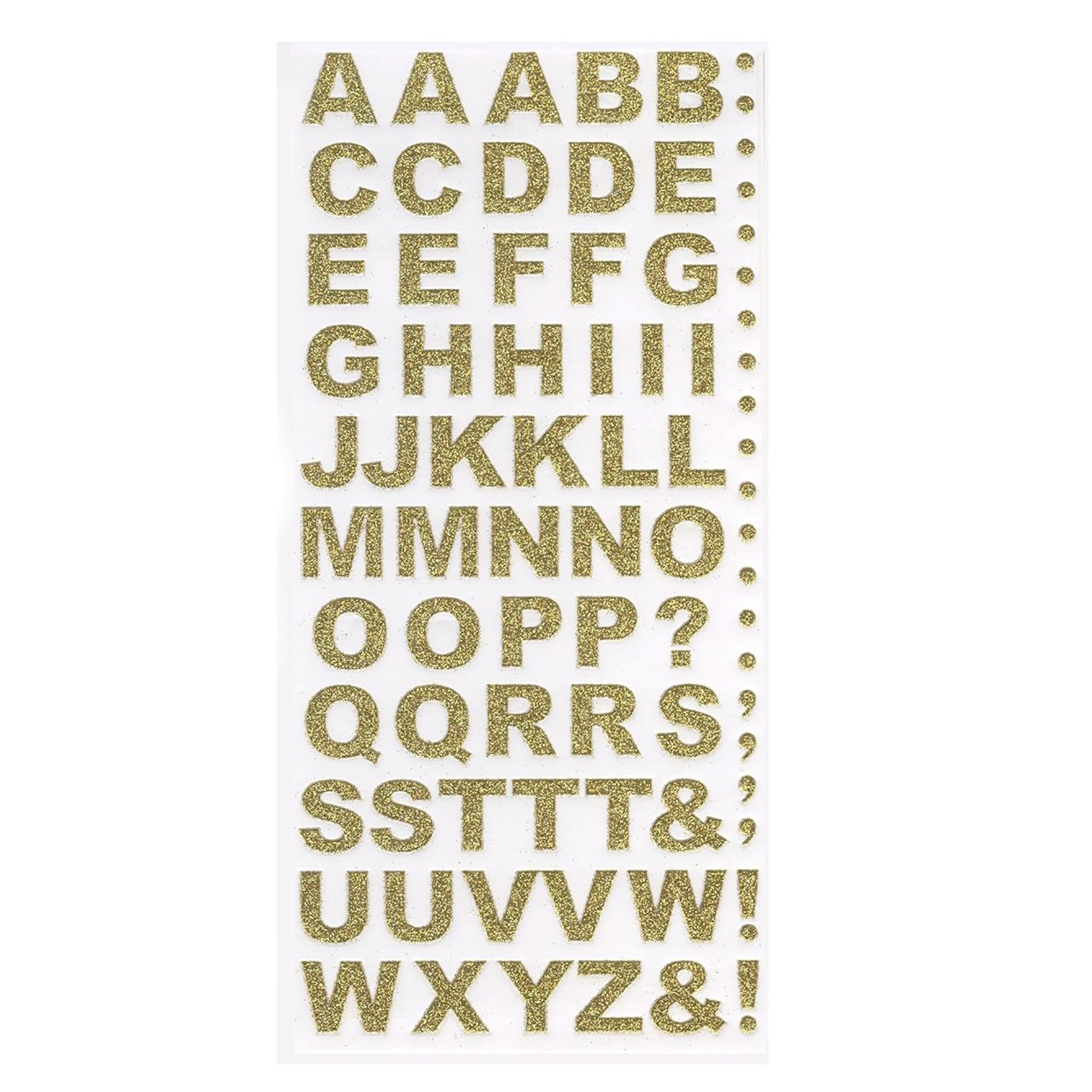 Trucraft Gold - Glitter Capital Letter Alphabet Craft Stickers - For Card Making, Scrapbooking, Crafts