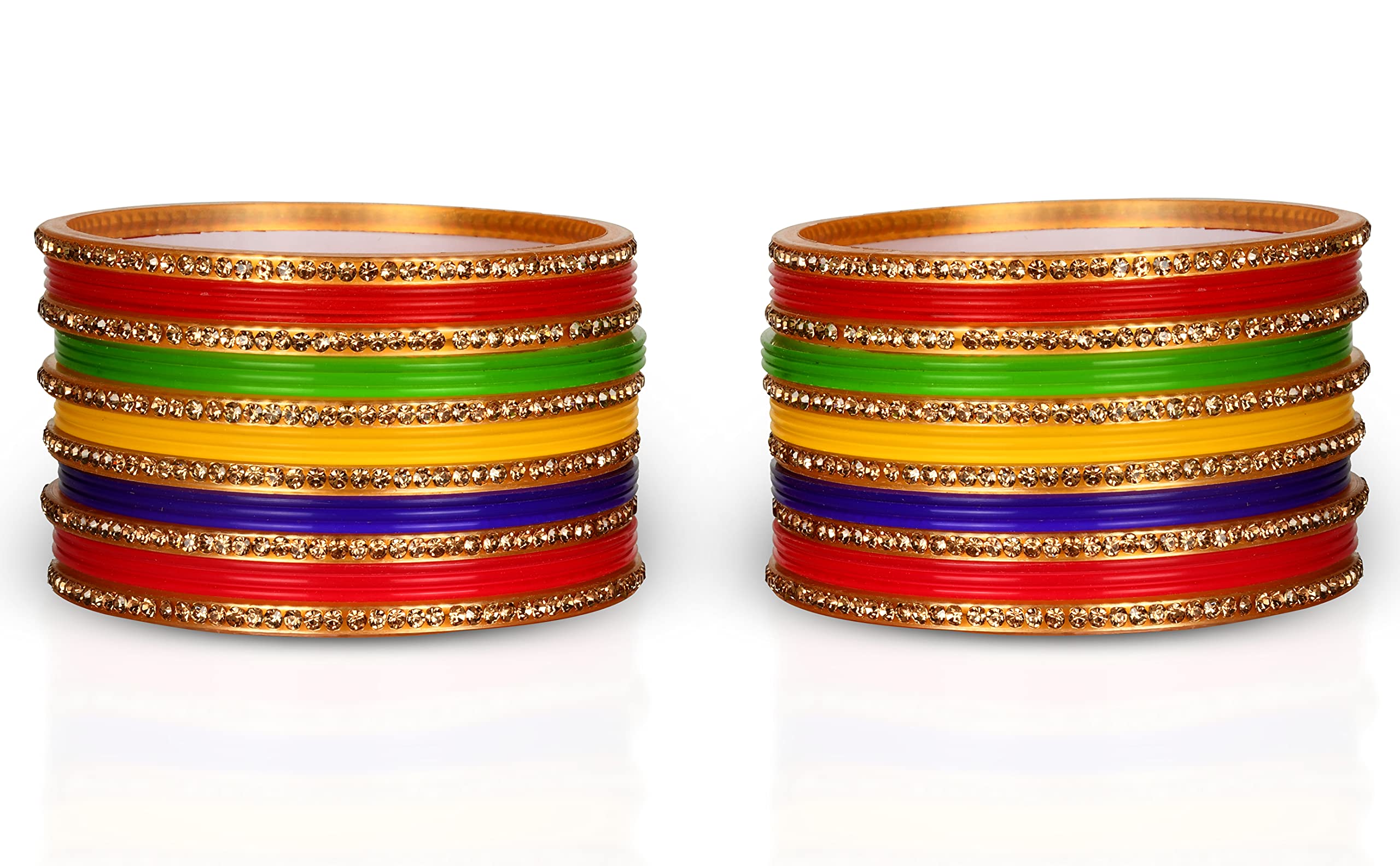 BIANKA Acrylic Plastic and Zircon Designed Multicolored Bangles for Women and Girls for Beauty and Ethnic Wear jewellery bangles woman bangles wedding bangles (2.60) (B09DQ1YKV9) Amazon Price History, Amazon Price Tracker