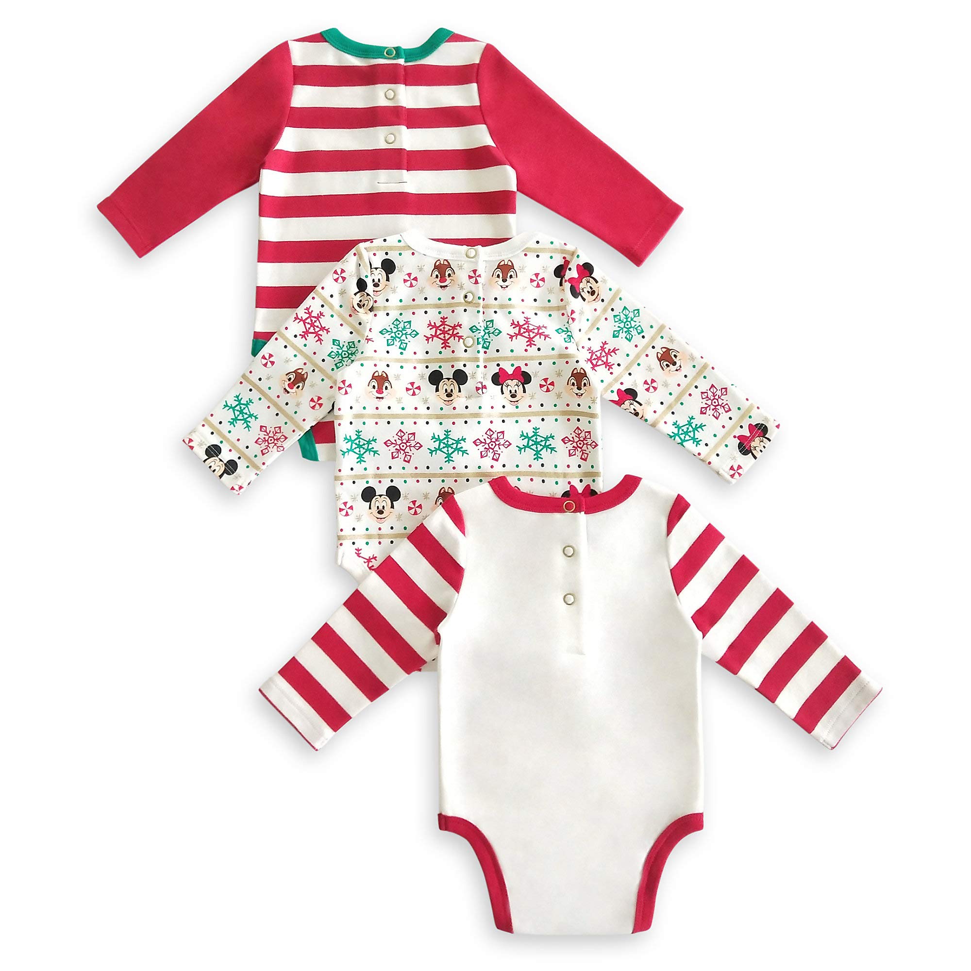 Disney Mickey Mouse and Friends Holiday Bodysuit Set, Size 3-6 Months