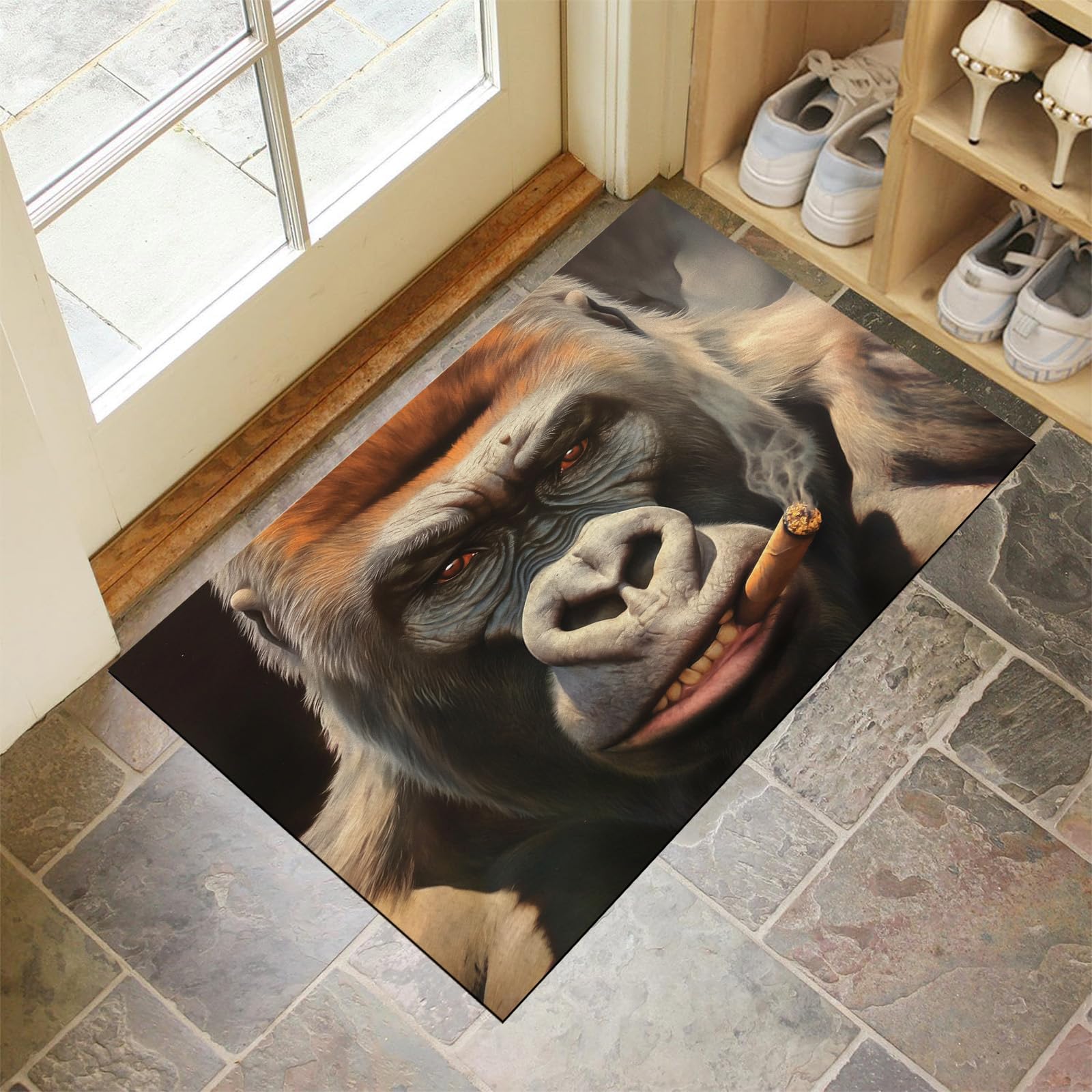 Grand singe retient la poussière paillasson lavable 60x90cm imperméable