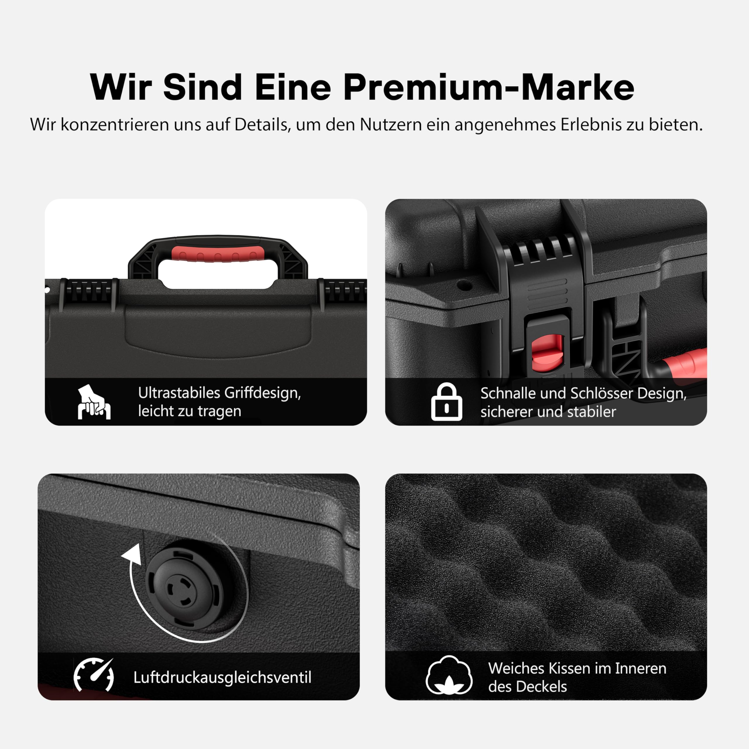 Wasserdichter Hartschalen Koffer für DJI Mavic 4 Pro Fly More Combo | Aufbewahrungsbox für DJI RC 2/ RC Pro 2, bis zu 9 Akkus, Ladestation, Filter und weiteres für Drohnenzubehör (nur Koffer)