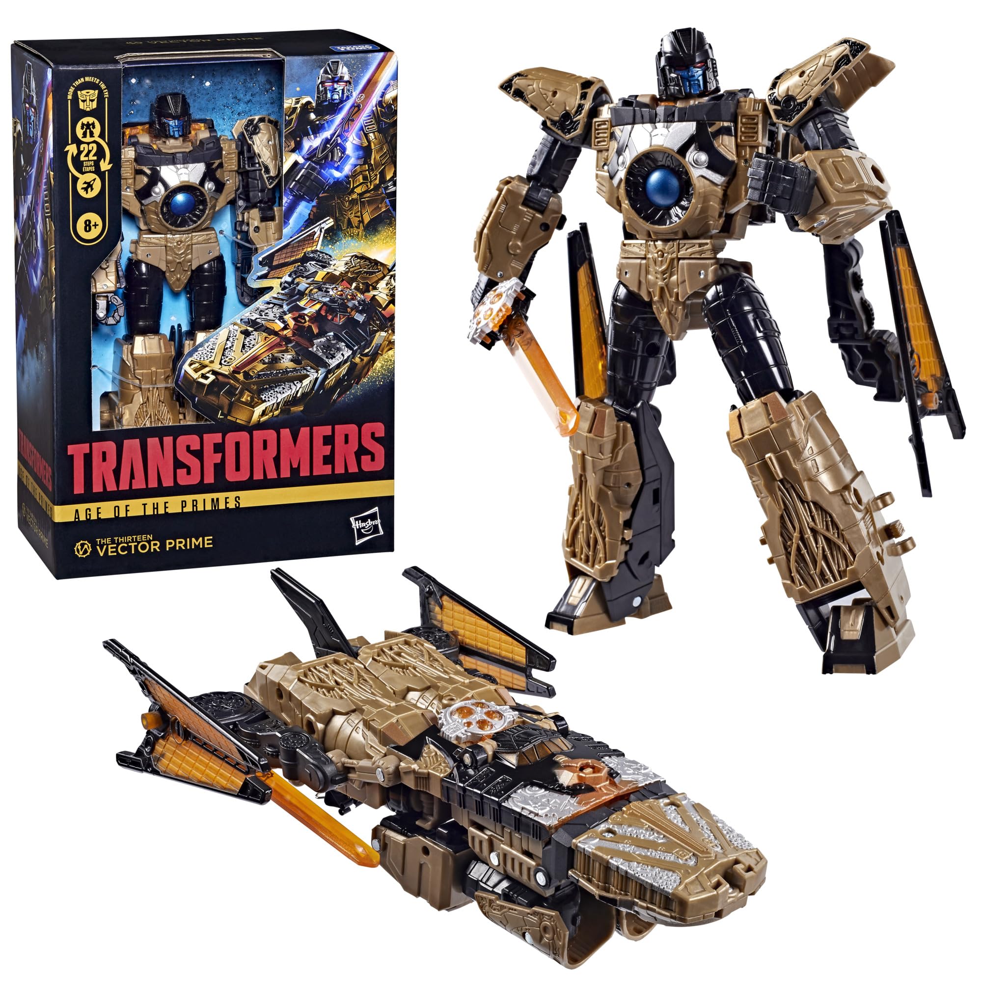Transformers Age of the Primes The Thirteen Vector Prime, verwandelbare Voyager-Klasse Action-Figur (17,5 cm), Roboterspielzeug ab 8 Jahren