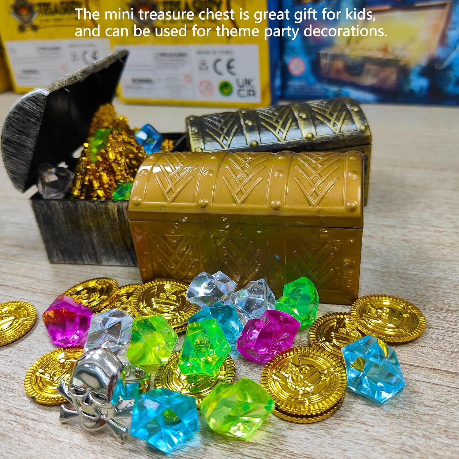 Kids Pirate Treasure Chest Toy Box Gold Finish Kuwait Ubuy