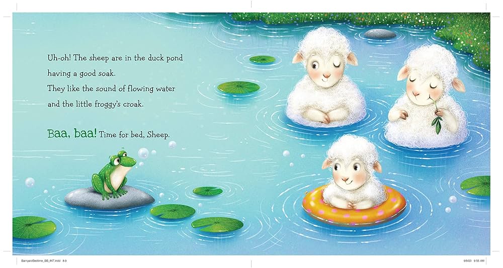 Peaceful farm bedtime scene for children's story