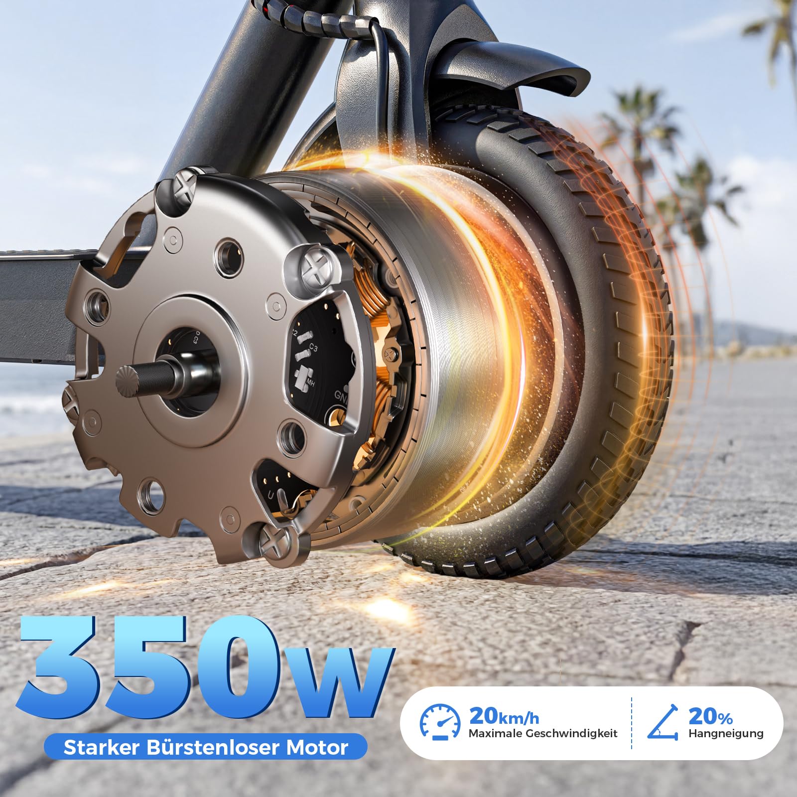 E Scooter mit Straßenzulassung | 8,5 Zoll Wabenreifen 30 km Reichweite 350W Motor | 20km/h Elektroroller mit Smart APP, LED & Duales Bremssystem bis 120kg, Leicht Kompakt & Stabil Für Pendler