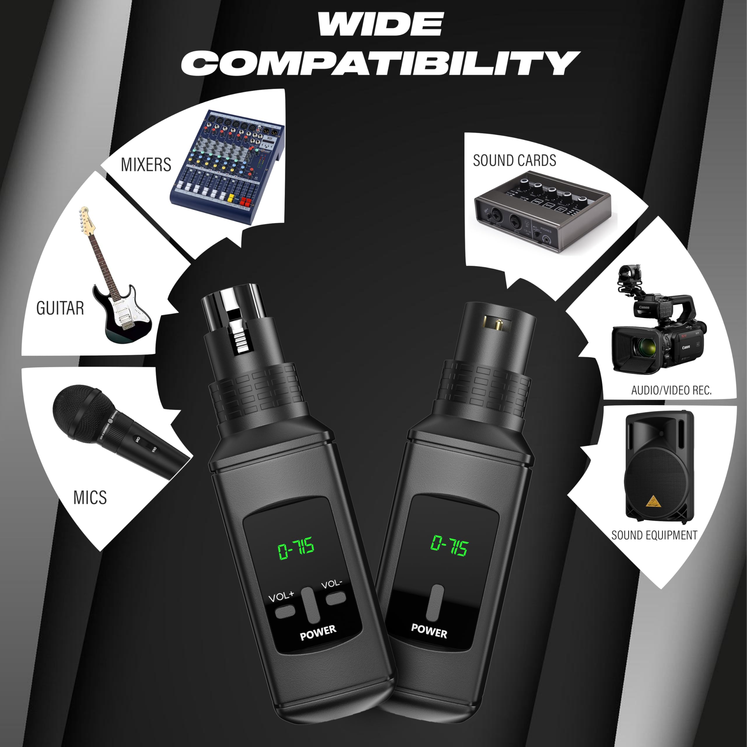DIGIMORE Wireless Microphone System | 2.4GHz Digital Modulation | 50m Range | High S/N Ratio >90dB | Ideal for Recording, Streaming & Public Speaking (D-715) — Amazon image 6