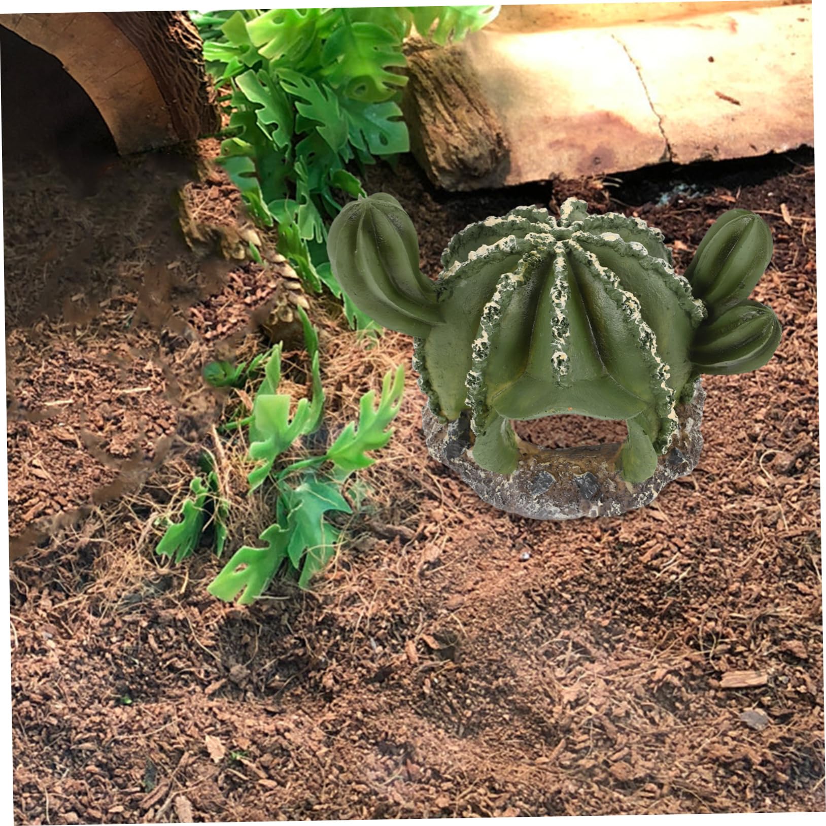 POPETPOP 4 Piezas Paisajismo de Cuevas para Mascotas trepadoras Cueva para Mascotas Reptiles Decoración de Cueva para Reptiles Nido de terrario para Mascotas Refugio de lagartos Resina