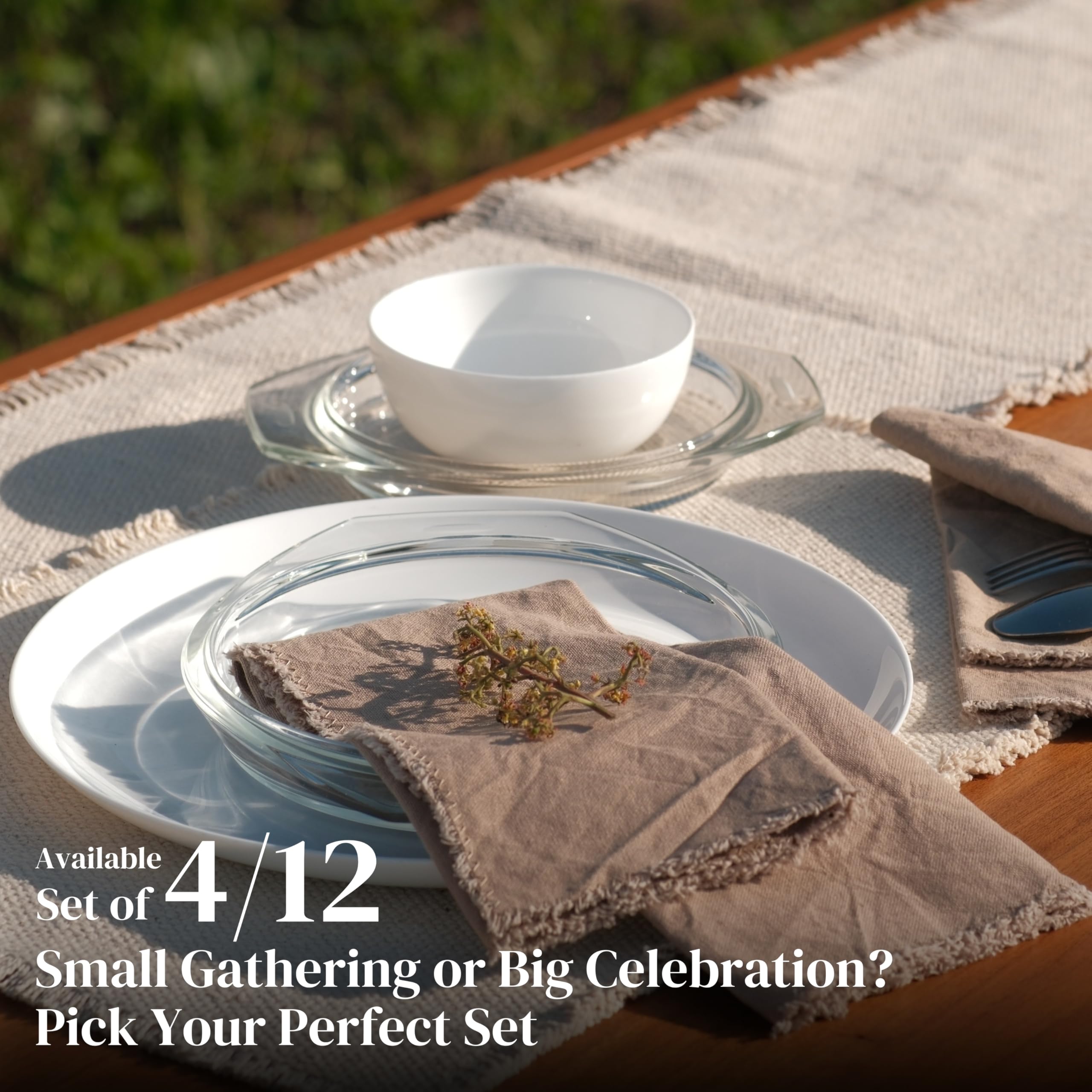 Juego De 12 Servilletas De Lino Suaves Y Duraderas Para Boda, image size:2560x2560