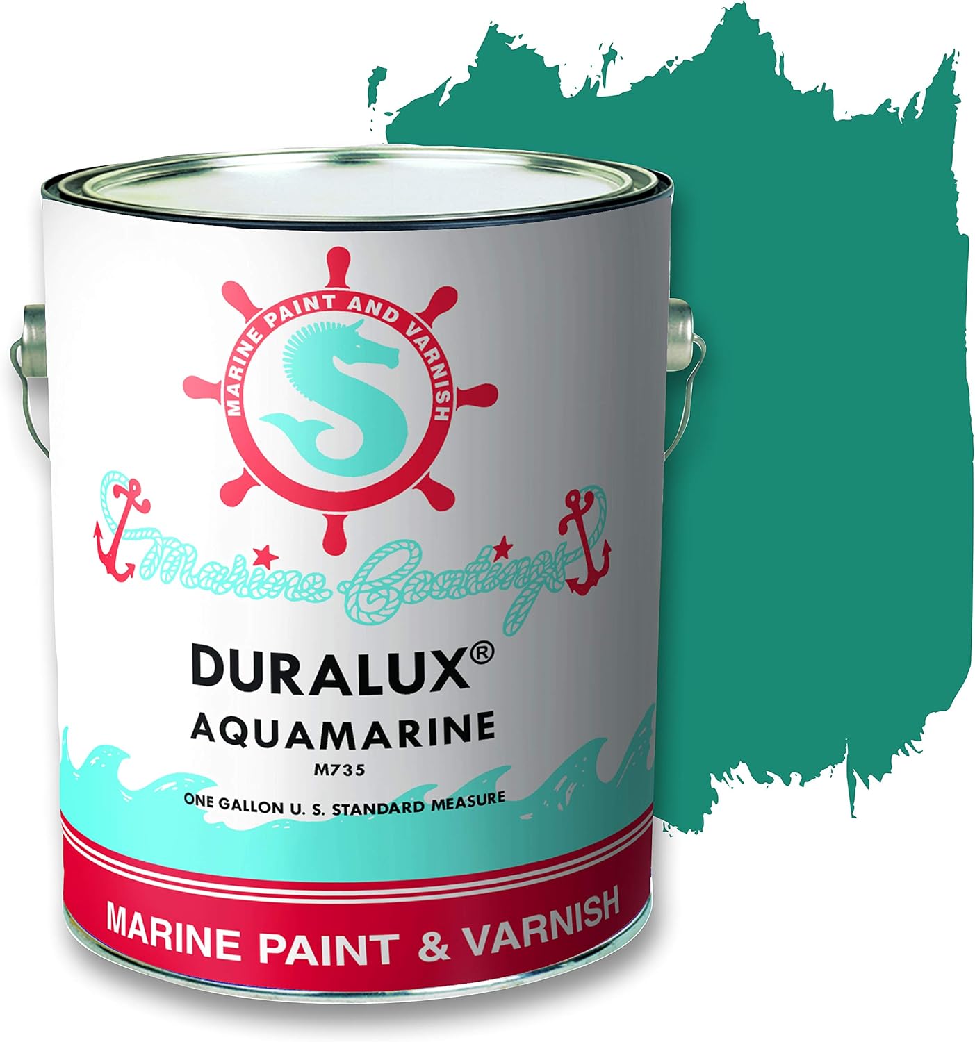 DURALUX Marine Enamel, Aquamarine, 1 Gallon, Topside Paint