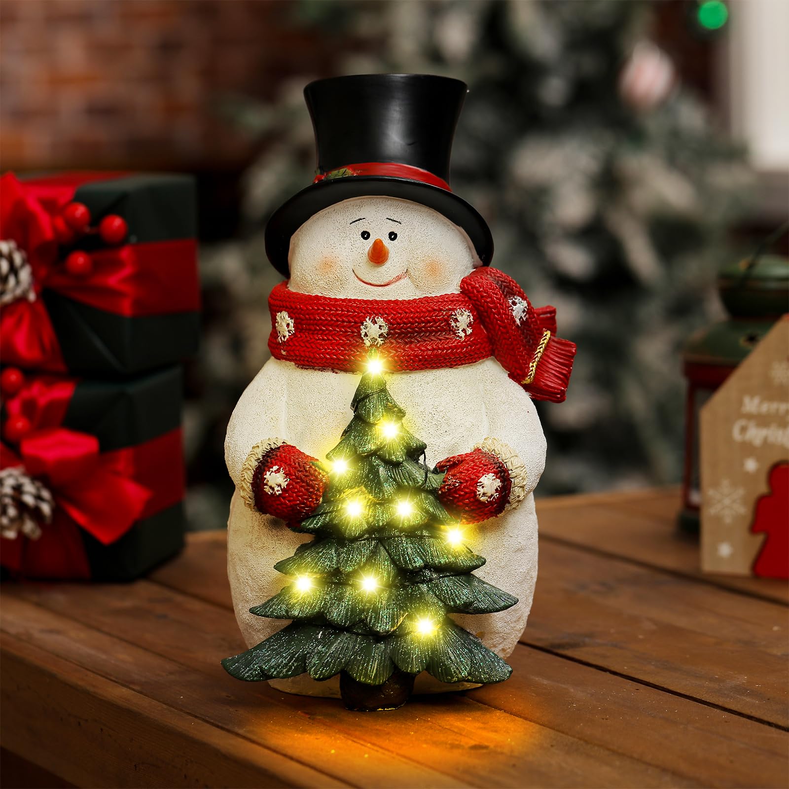 Amazon.co.jp: Tigeen クリスマス 雪だるま デコレーション LED 置物