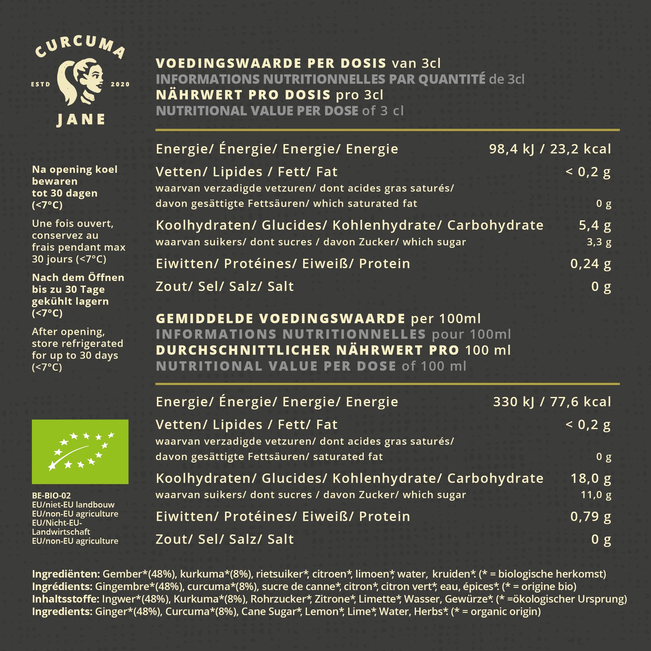 Ginger Jack & Curcuma Jane Combo – kaltgepresster Ingwer und Kurkuma – zuckerarm