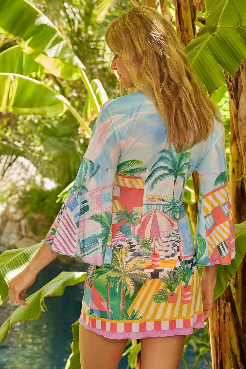 Becca Womens Miami Beach Tunic, Casual, Beach Cover Ups for Women