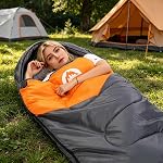 SWTMERRY- Sleeping Bag 3 Seasons (Summer, Spring, Fall) Warm & Cold Weather - Lightweight,Waterproof Indoor & Outdoor Use for Kids, Teens & Adults for Hiking, Backpacking and Camping
