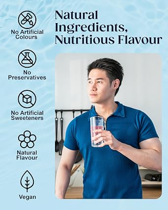 Vidrate Electrolytes Powder - Hydration Sachets Packed with Vitamins - Zero Sugar Rehydration Sachet with No Artificial Sweeteners & Preservatives - Watermelon & Raspberry, 30 Electrolytes Sachets
