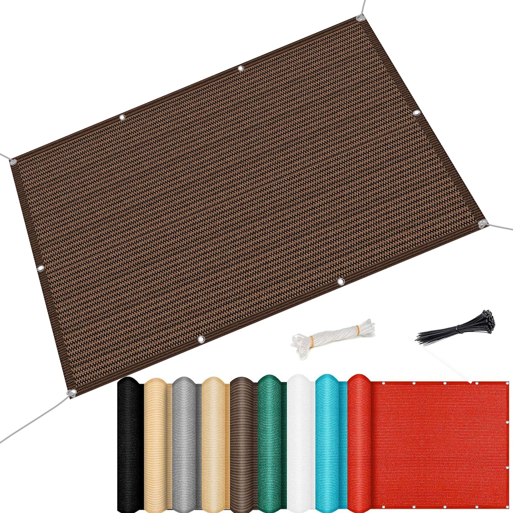 Voile d'ombrage pour terrasse marron 3x3 m idéal pour vos repas de jardin