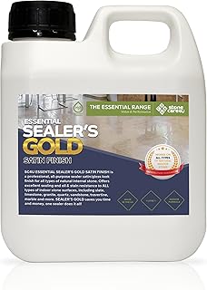 StoneCare4u - Essential Sealers Gold - Satin - 1 Litre Internal Floor and Tile Sealer. Long Lasting, Wet Look/Gloss Finish, Stain Resistant Coating. The Professionals Choice