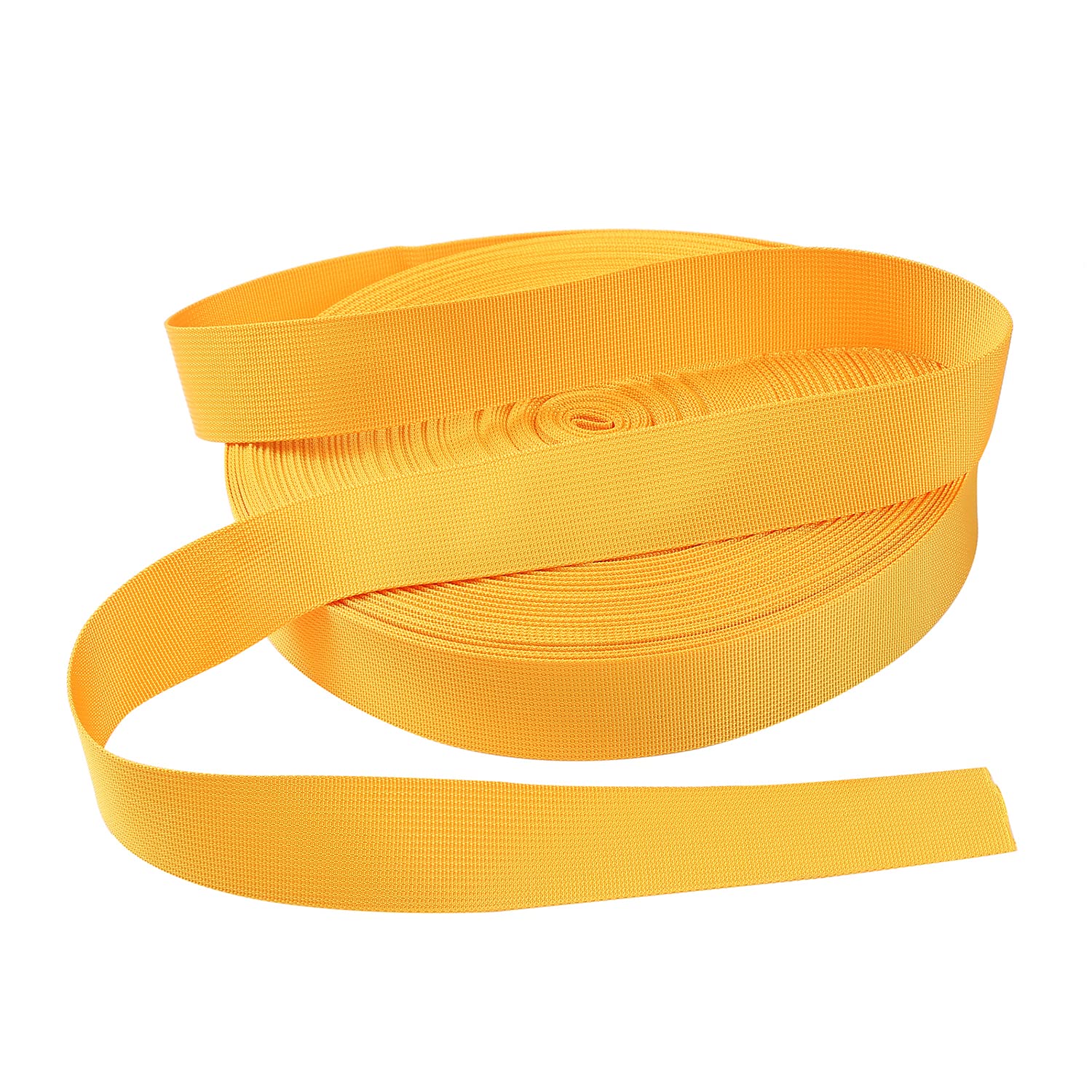 Sangle en nylon robuste – Sangle en nylon de 3,8 cm pour réparation d'équipements de bricolage en plein air, 3,8 cm par 9, 22 ou 45,7 m (45,7 m, 3,8 cm, jaune)