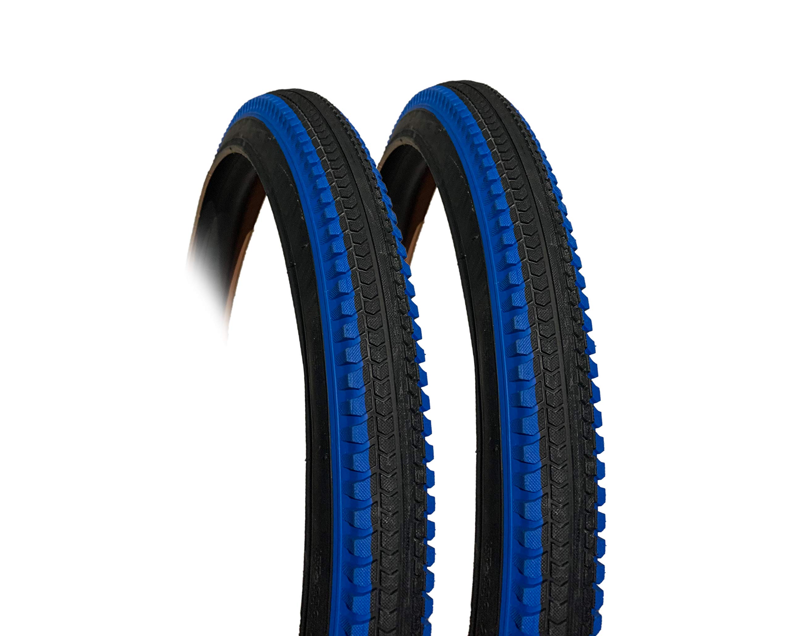 2pk - 26 x 2.125 BLUE & BLACK bike Tyre - Bicycle Tyre - Mountain Bike etc 26x2.125 (57-559)