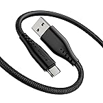 URBN Flow Cord 25W Super Fast Charging Cable | USB-A to Type C | Supports Apple Car Play & Android Auto| Super Fast Charging and Data Transfer | Nylon Braided 1.5 Meter | 6 Months Warranty (Black)
