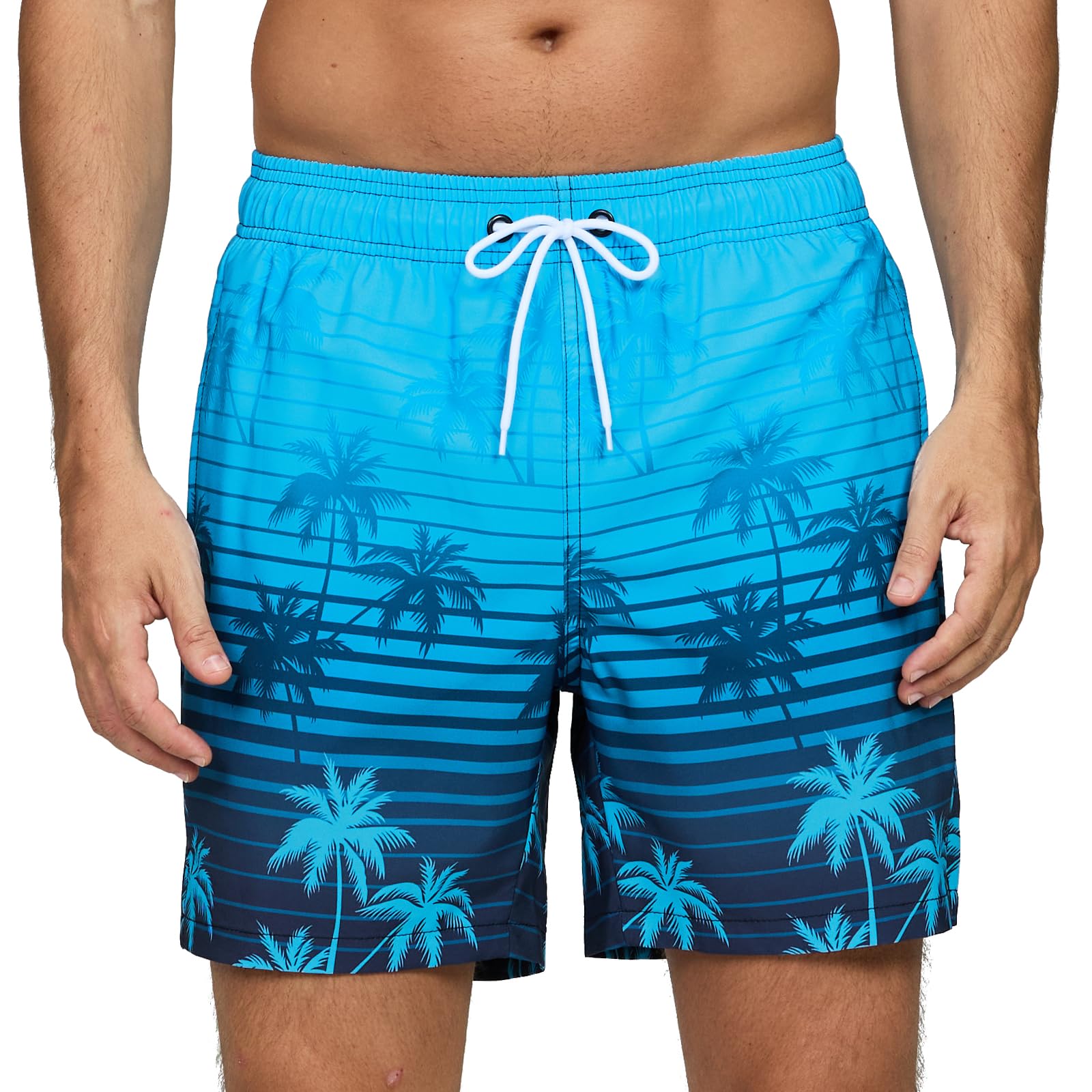 Vorvowry Costume Uomo Mare Calzoncini Asciugatura Rapida Costumi da Bagno Impermeabile Boxer con Tasca Estivi Pantaloncini Uomo Colore Sfumatore per Nuoto Corsa Fitness