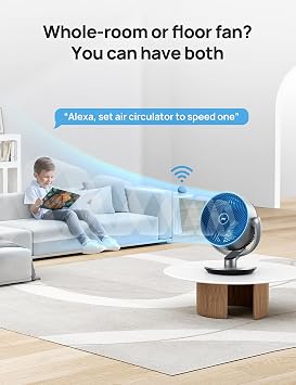 Dreo 43'' 150 Oscillating Pedestal Fan Bundle with 11'' 120 Oscillating Circulator Fan