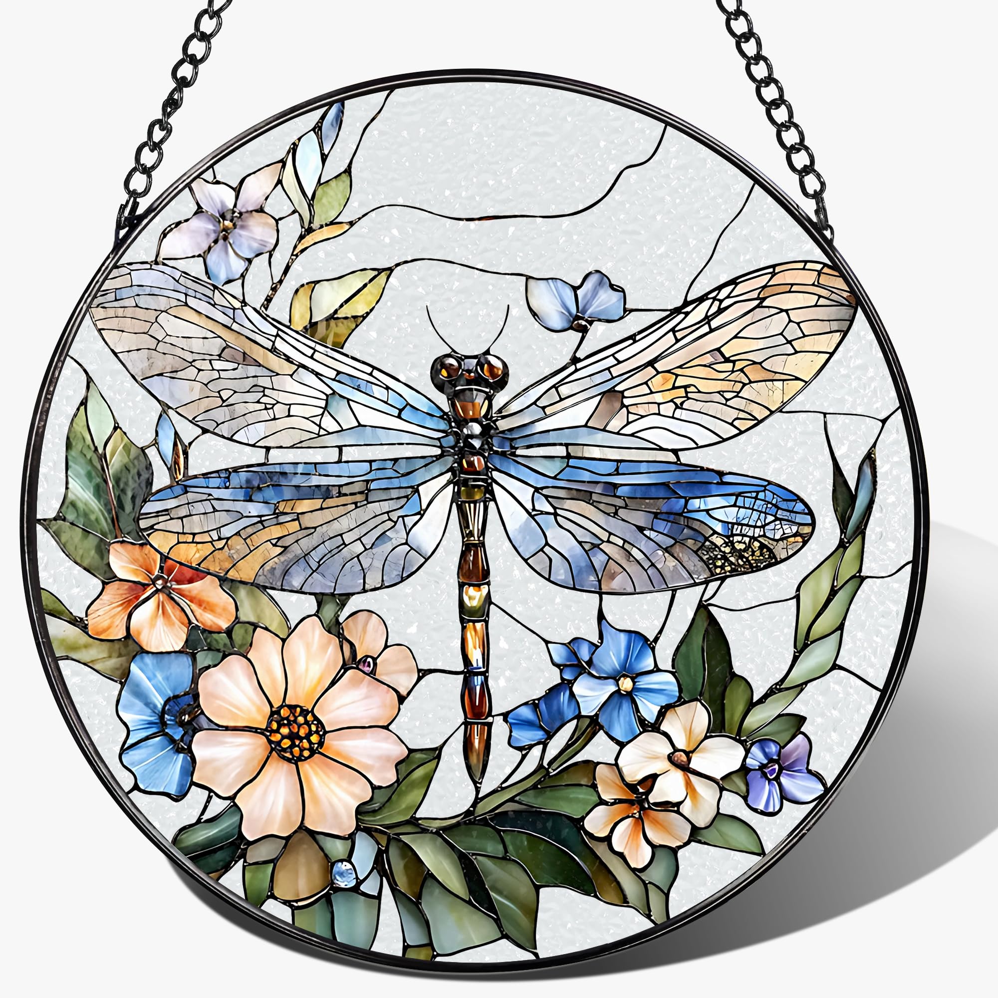 DOUHASU Dragonfly Stained Glass Suncatcher