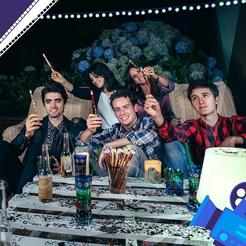 Miniatura 6 de Sherr 36 lápices de noche de películas con borrador, lápices coloridos de madera a granel para estudiantes de Halloween, premios de aula, papelería,