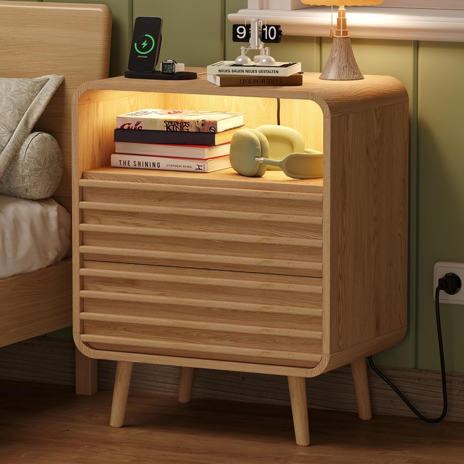 best nightstand with charging station