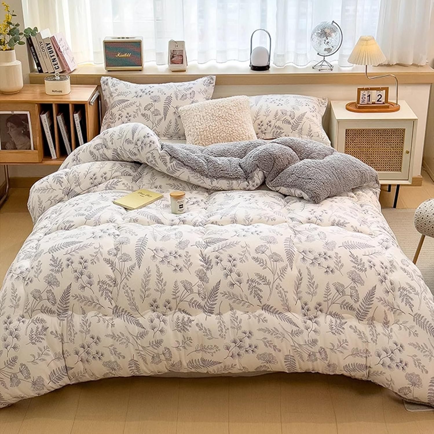 Lamb Velvet Winter Duvet, Lamb Velvet Duvet, Warm Thick Edredon Thick and Warm Double-Sided Fleece Duvet (A, 150 x 200 cm/2.5 kg)