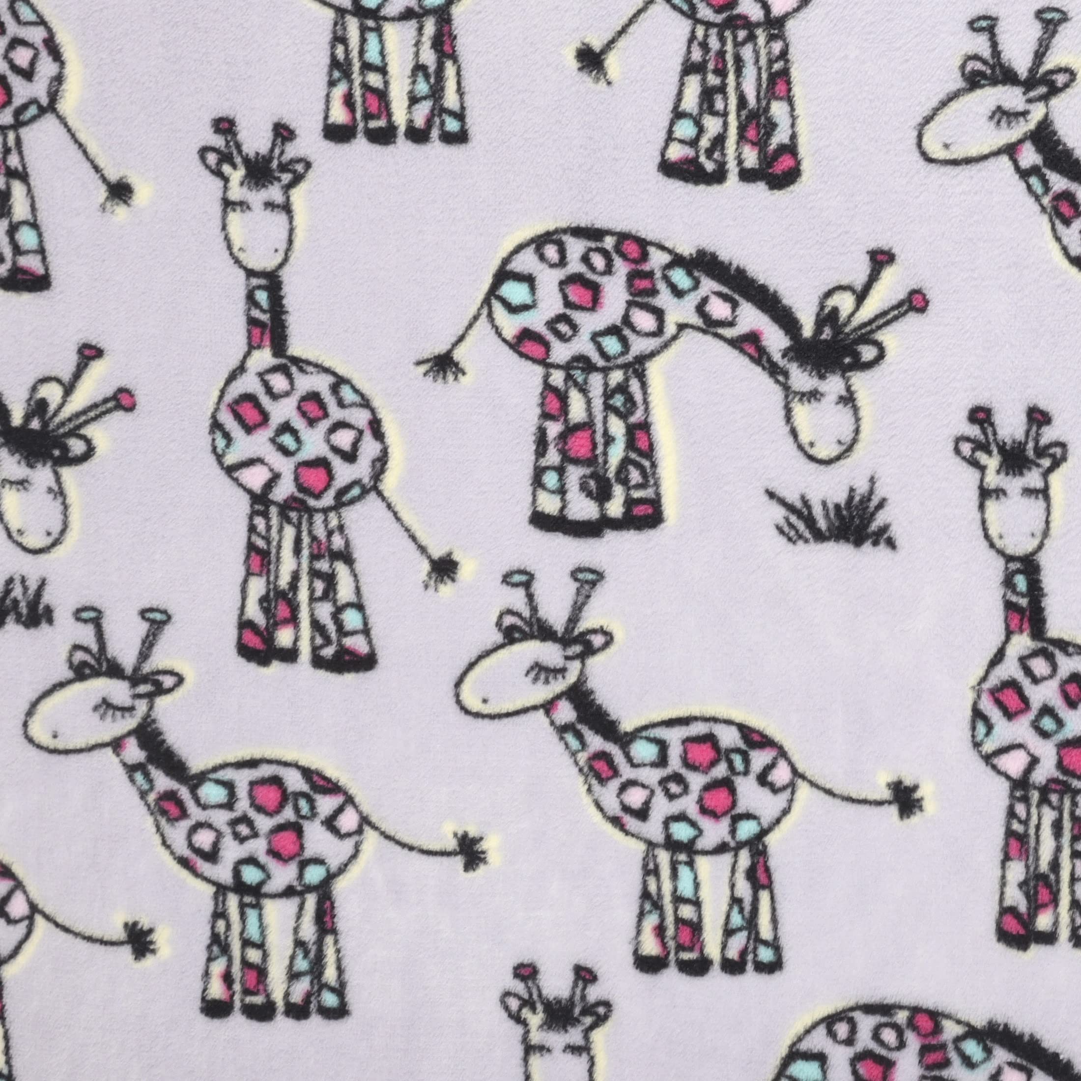 Amazon.com: Mook Fabrics Fleece Flannel Giraffe, Multi Cut by The Yard ...