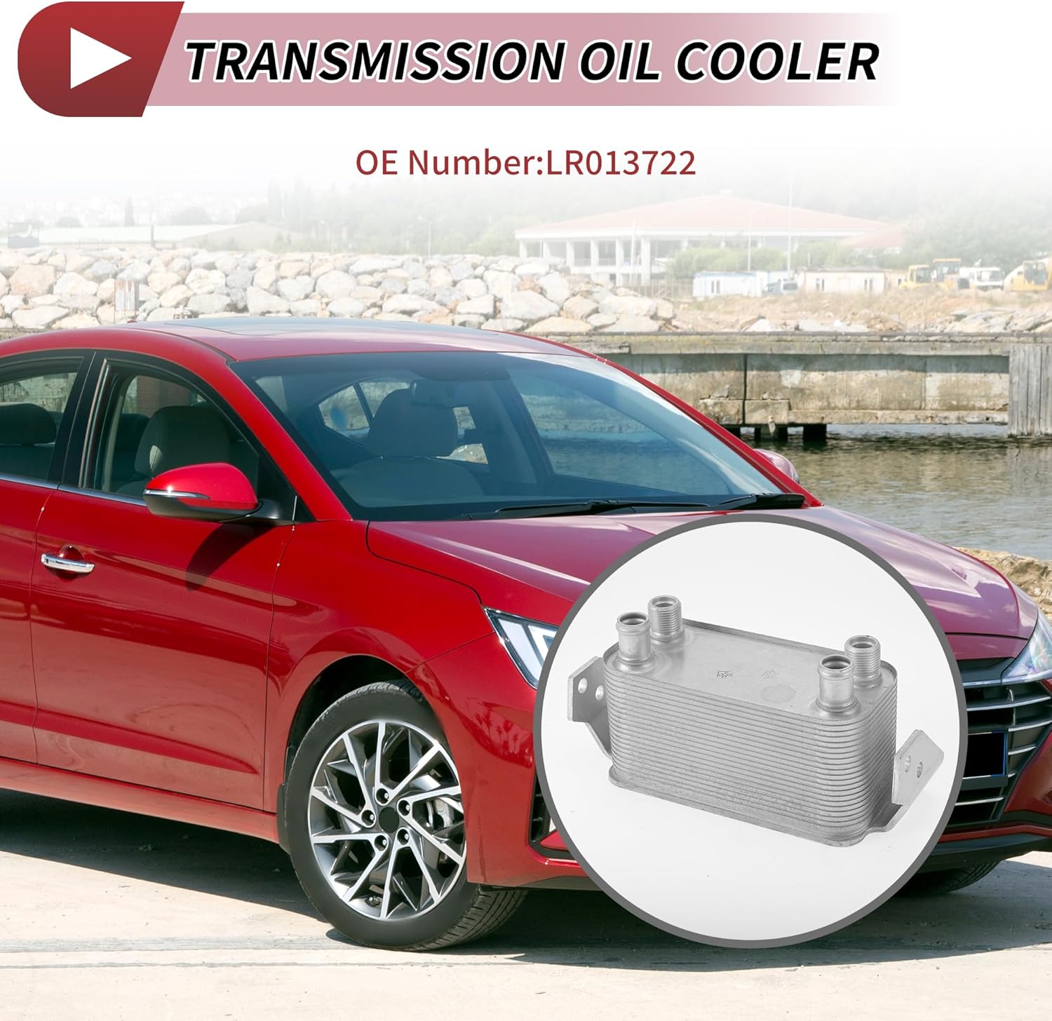 1 Pc Engine Oil Cooler for Land Rover LR4 2010-2013 Engine Transmission Oil Cooler No.LR013722 Silver Tone Aluminum Alloy