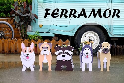 Miniatura 3 de Maceta de madera con forma de dibujos animados para perros, decoración de animales, para interiores, oficina, exteriores, hogar, jardín, regalo
