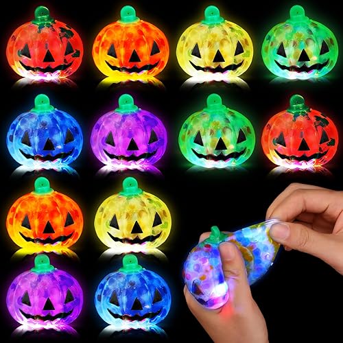 Liliful 72 piezas de juguetes de Halloween, animales marinos, mini bolas estrujables, recuerdos de fiesta, kawaii, mini bolas antiestrés, juguetes