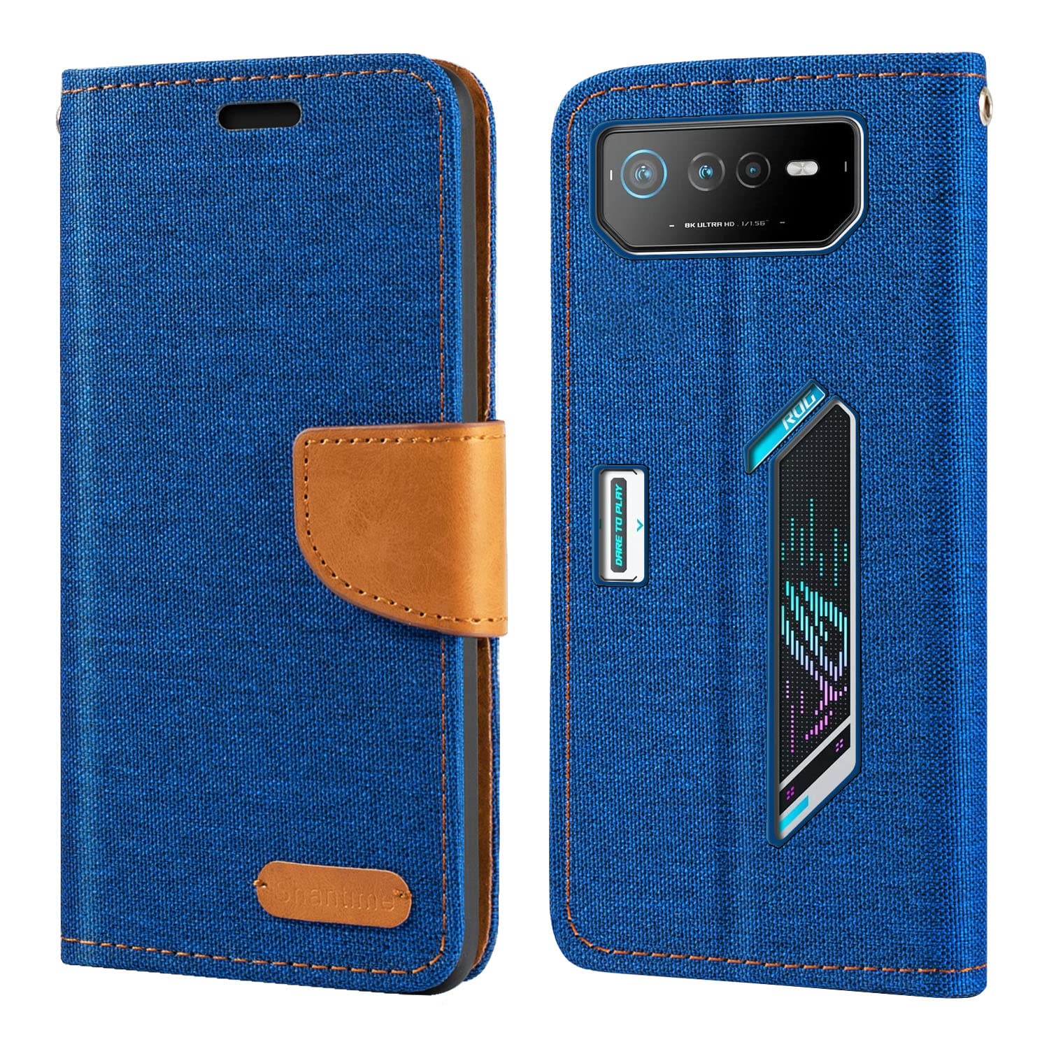 Amazon.co.jp: オックスフォード布×PUレザー手帳型ケース対応Asus ROG