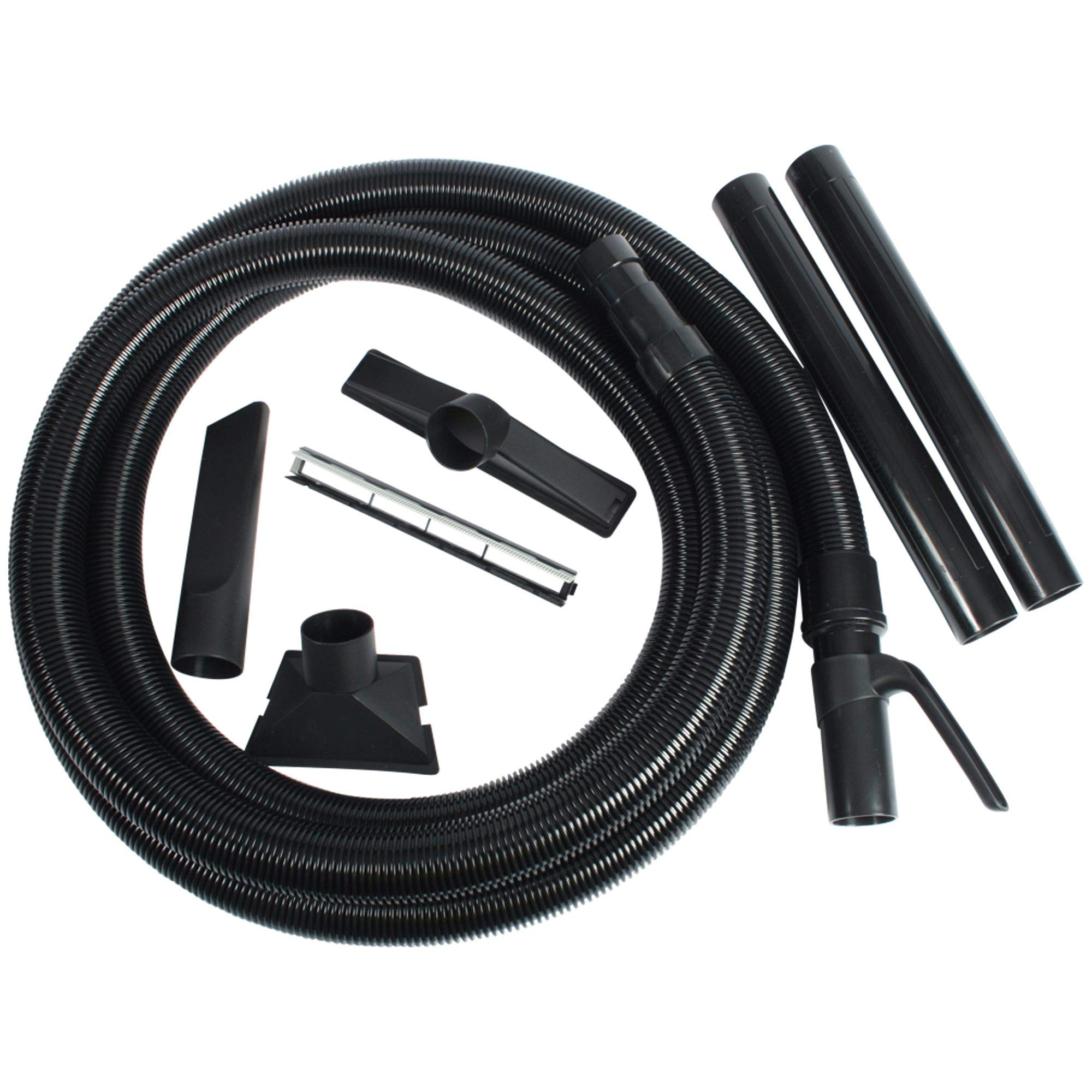 Cen-Tec Systems Black Commercial Vacuum Accessories And 5M Hose Kit For Workshop And Shop Vacuums Cleaning Dust, Debris, Chippings And Liquids