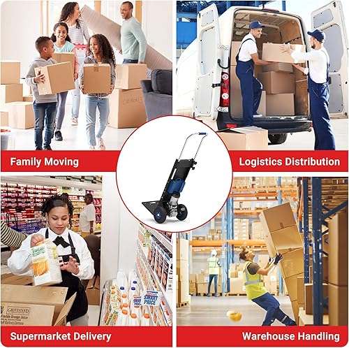 Miniatura 7 de ZW4250 Carrito eléctrico para escaleras, 1500 W, carretilla de mano para escalar, capacidad de carga de 550 libras, carrito motorizado de escalada