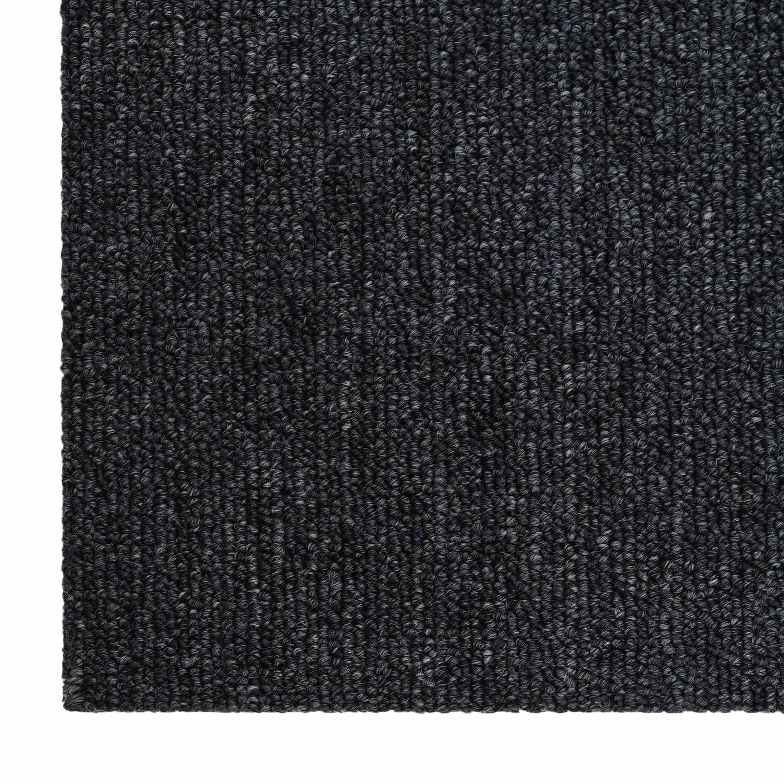 Płytki dywanowe ciemnoszare 50 x 50 cm 20 sztuk PP i bitum | Powierzchnia przypominająca pętelki, dźwiękochłonna, zdejmowana, do sypialni i salonu