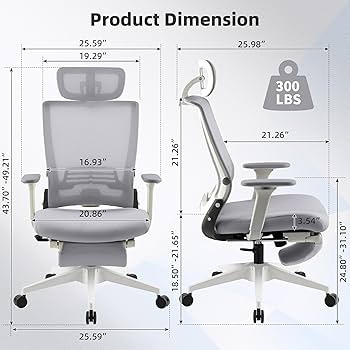 Amazon.com: Foldable Office Chair with Foot Rest, Ergonomic
