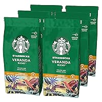 STARBUCKS Veranda Blend Caffè Macinato Tostatura Leggera, 6 Sacchetti da 200g (1,2kg)