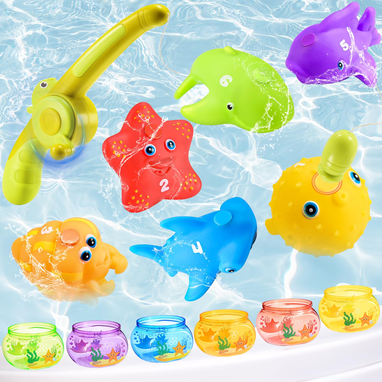 Geebiiny Juguetes Niños 1 2 3 Año,Juguetes Montessori 1 2 3 Años Juguetes Bañera Juguetes Bebe Montessori Bebes Juegos de Pesca Juegos Niños 1 2 3 Años Montessori 1 Año Montessori Geschenk