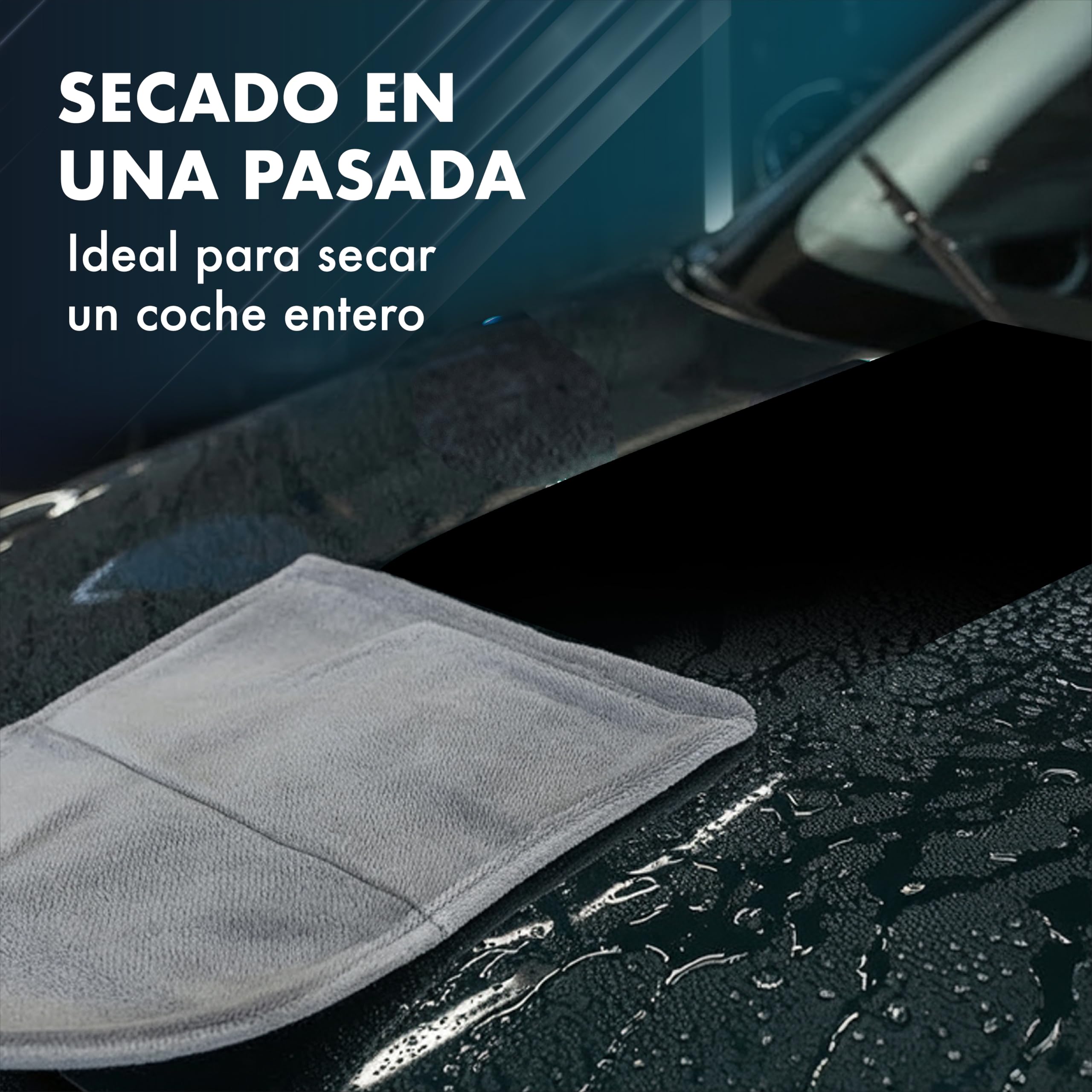Paño de Secado para Coche L - 40x60 cm - 1800 g/m² Ultraabsorbente para Limpieza Coche & Detailing - 2