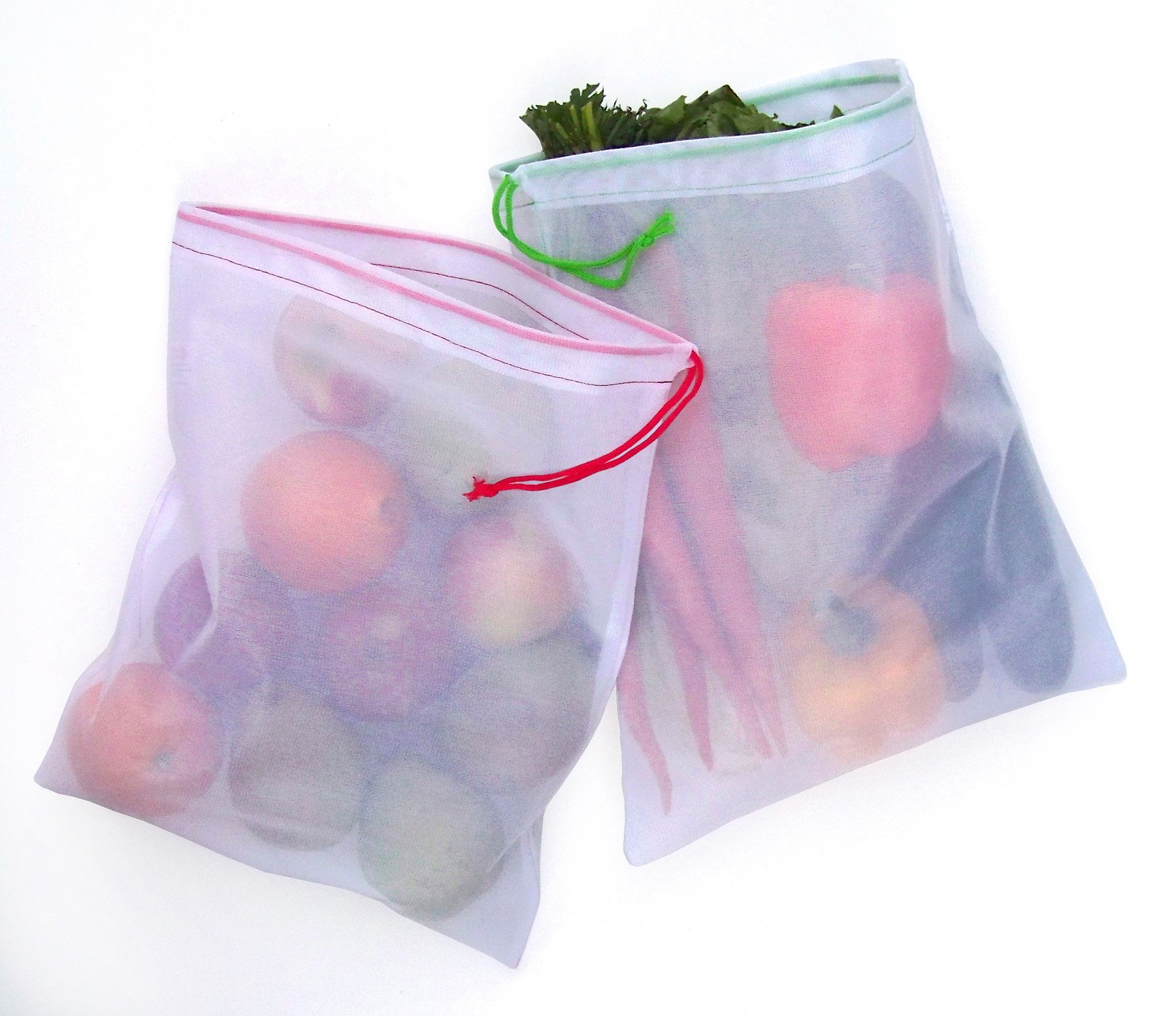 Premium Reusable Eco Friendly Mesh Produce Bags With Drawstring Net Bag