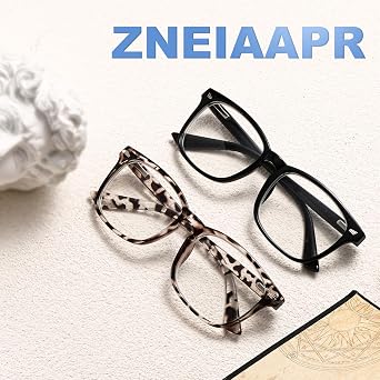Myopia Glasses for Men and Women, Blue Light Spacer Lens with Spring Hinged (Not Reading Glasses)