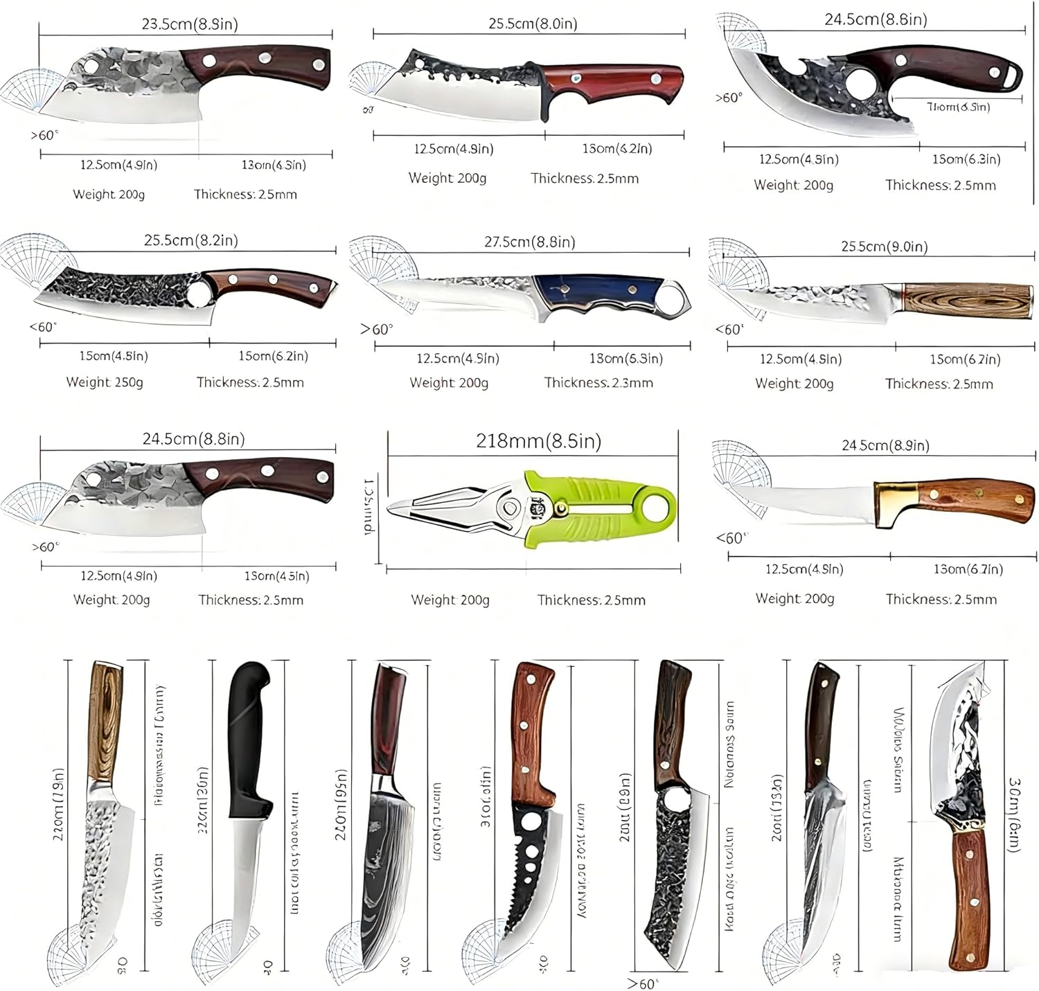 Mysterious Chef Knife Gift Box, 2 Random Professional Chef Knives,with Thoughtful Finger Guard,Mysterious surprise gift for mom,dad, A Surprising Mystery Gift