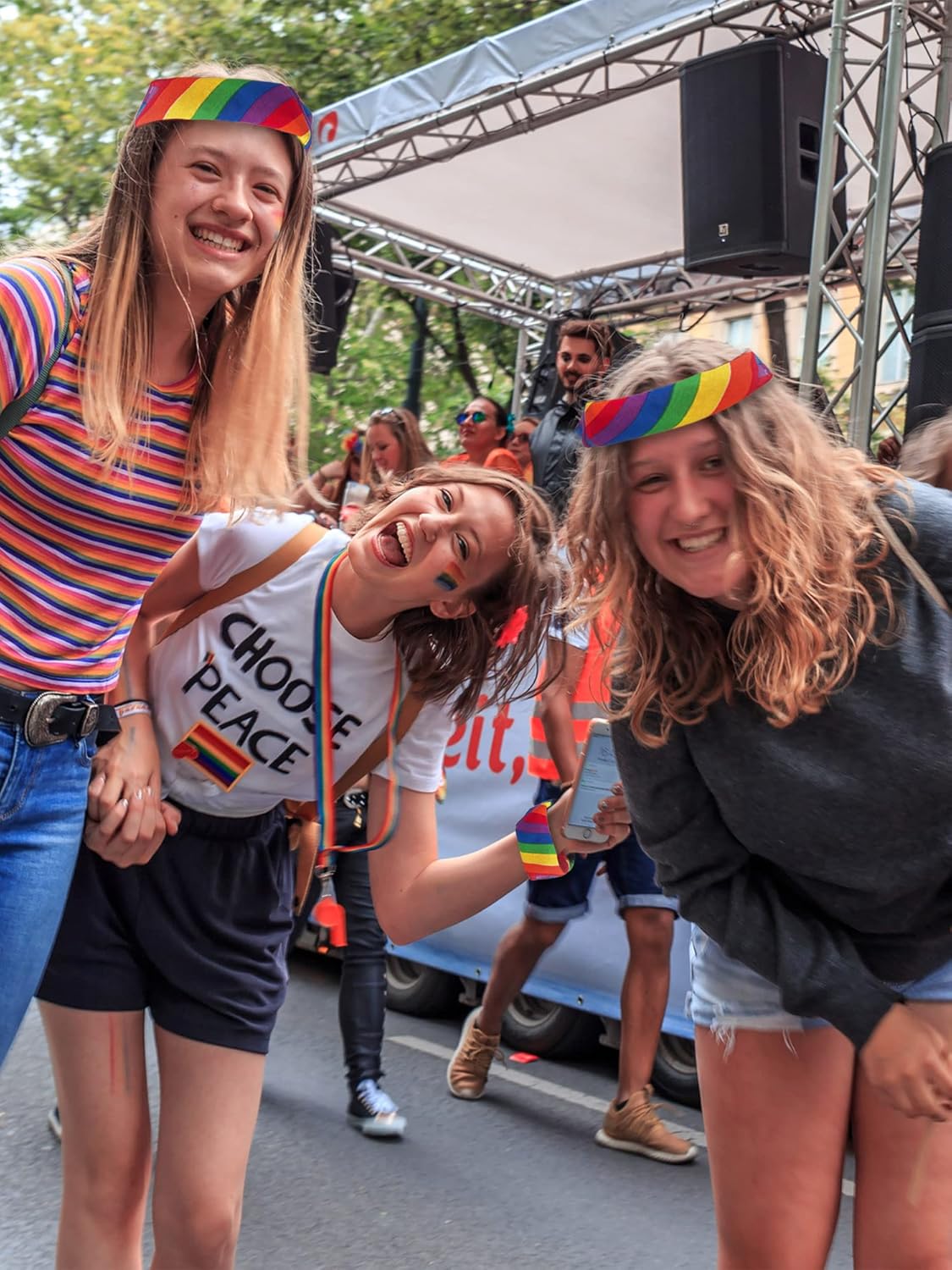 6 Pieces Rainbow Pride Bandana Gay Pride LGBTQ Bandana Headband Scarf - Image 6