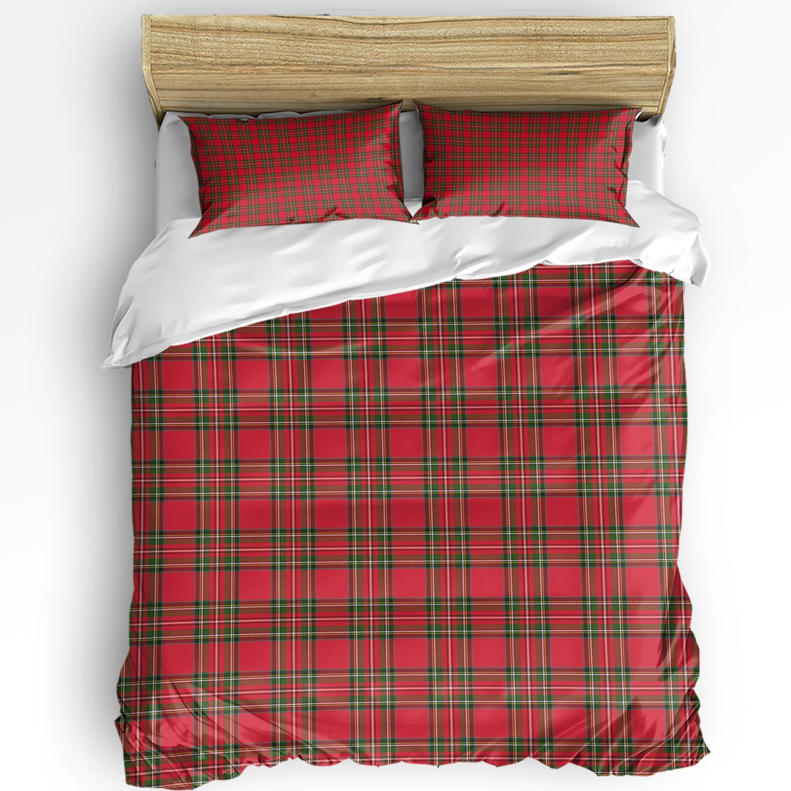 Christmas Bed Duvet Cover Twin Size Washed Patterned Textured Duvet Cover Sets with Zipper Tiers Microfiber Soft Comforter