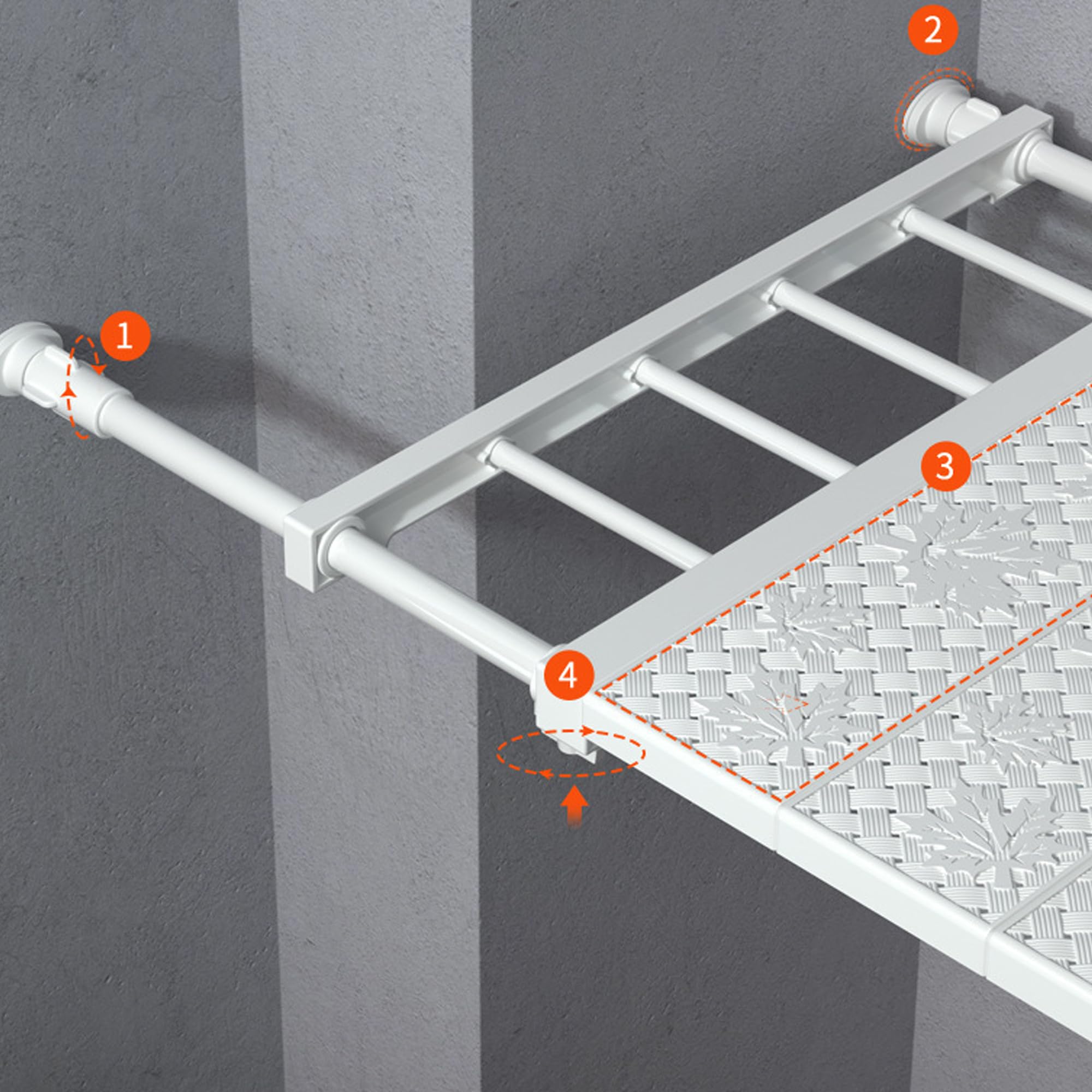 SUQ 1 x separatore estensibile, per scaffale regolabile, armadi telescopici, organizer per armadio, mensola per cucina, armadio libreria (24 cm, 38~60 cm)